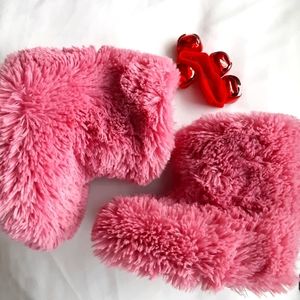 ROOTS Faux Fur House Booties Size 7/8